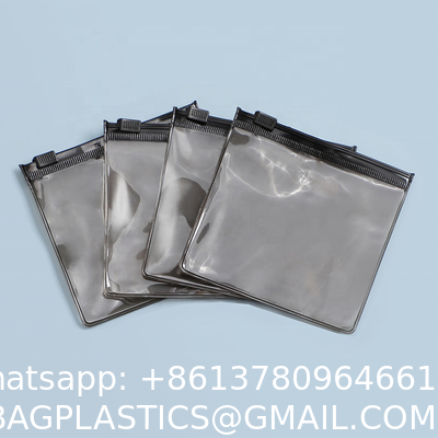 Custom Logo Earring Necklace Packaging Zipper Bag Clear/Transparent Pvc Jewelry Cosmetic Ziplock Bag
