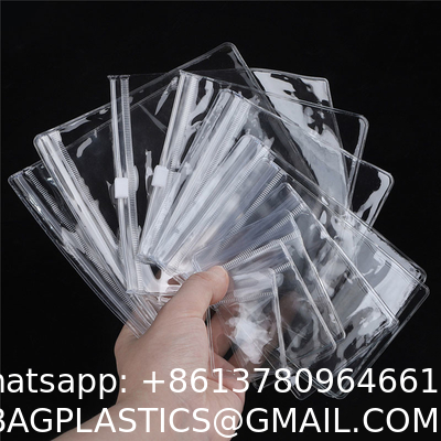 Transparent Zipper Bags Personalized Jewelry Zipper Packaging Bags Luxury Lipstick Lip Bag With Zipper Custom Logo