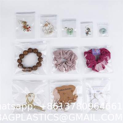 Transparent Zipper Bags Personalized Jewelry Zipper Packaging Bags Luxury Lipstick Lip Bag With Zipper Custom Logo