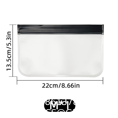 Travel Storage Bag Black Transparent Makeup Bag Zip Clear Stadium Bag Gym Fitness Sets