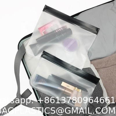 Travel Storage Bag Black Transparent Makeup Bag Zip Clear Stadium Bag Gym Fitness Sets