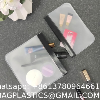 Travel Storage Bag Black Transparent Makeup Bag Zip Clear Stadium Bag Gym Fitness Sets
