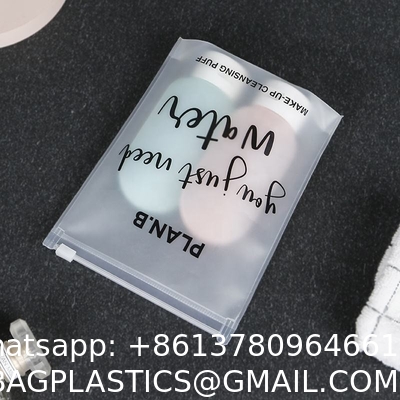 Eva Frosted Sealing Bag Transparent Cosmetic Packaging Eva Zipper Packing Bags Print With Color Logo