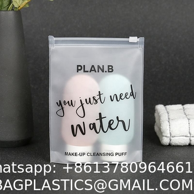 Eva Frosted Sealing Bag Transparent Cosmetic Packaging Eva Zipper Packing Bags Print With Color Logo