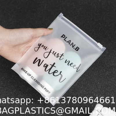 Eva Frosted Sealing Bag Transparent Cosmetic Packaging Eva Zipper Packing Bags Print With Color Logo