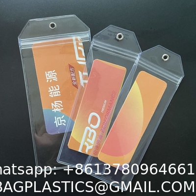 Custom Own Logo Hanging Design Resealable Ziplock Plastic PVC Bags Portable Waterproof Phone Pouch With Zipper