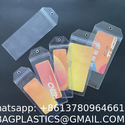 Custom Own Logo Hanging Design Resealable Ziplock Plastic PVC Bags Portable Waterproof Phone Pouch With Zipper