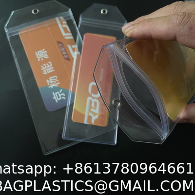 Custom Own Logo Hanging Design Resealable Ziplock Plastic PVC Bags Portable Waterproof Phone Pouch With Zipper