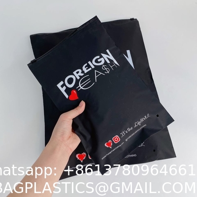 Zipper Clothes Packaging Frosted Plastic Ziplock Bag PE Zip Lock Packaging Bag With Your Logo For Apparel Packaging