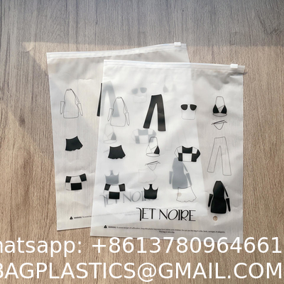 Zipper Clothes Packaging Frosted Plastic Ziplock Bag PE Zip Lock Packaging Bag With Your Logo For Apparel Packaging