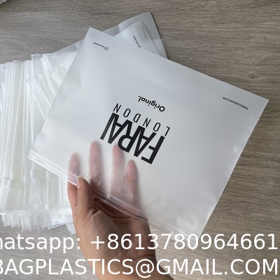 Custom Matte/Frosted Biodegradable Plastic Packaging Zipper Bags, T Shirt Swimwear Zip Lock Clothing Bags With Logo