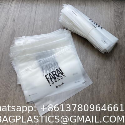 Custom Matte/Frosted Biodegradable Plastic Packaging Zipper Bags, T Shirt Swimwear Zip Lock Clothing Bags With Logo