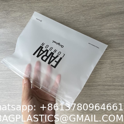 Custom Matte/Frosted Biodegradable Plastic Packaging Zipper Bags, T Shirt Swimwear Zip Lock Clothing Bags With Logo