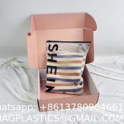Custom Matte Print Pe Zipper Lock Poly Zipper Lock Frosted Plastic Packaging Bag For Clothes And Shoes