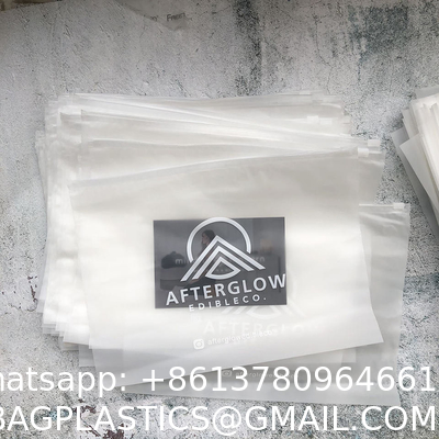 Custom Matte Print Pe Zipper Lock Poly Zipper Lock Frosted Plastic Packaging Bag For Clothes And Shoes