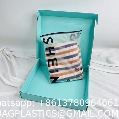 Custom Matte Print Pe Zipper Lock Poly Zipper Lock Frosted Plastic Packaging Bag For Clothes And Shoes
