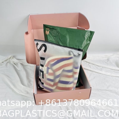 Custom Matte Print Pe Zipper Lock Poly Zipper Lock Frosted Plastic Packaging Bag For Clothes And Shoes
