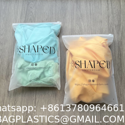 Custom Matte Print Pe Zipper Lock Poly Zipper Lock Frosted Plastic Packaging Bag For Clothes And Shoes