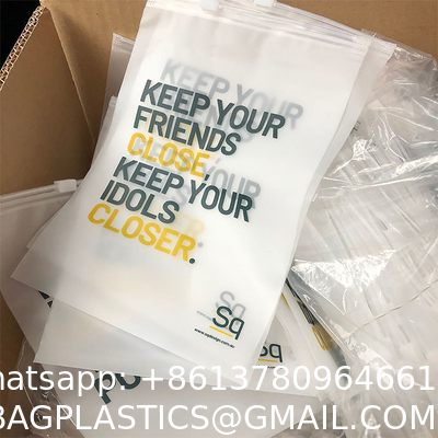 biodegradable, corn starch, sustainable Customized Logo Zip Lock Bag Matte Zip Bag Waterproof Plastic Packing Bag