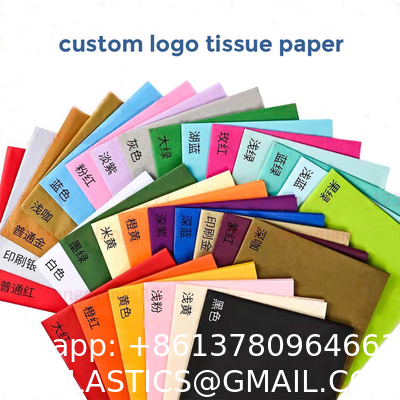 Eco Friendly Wholesale Packaging Custom Logo Printed Colored Flower Wrapping Paper 17gms Gift Tissue Paper