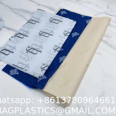 Eco Friendly Custom Logo Printed Warp Gift Paper Printed Wrapping Tissue Paper For Clothing Packing