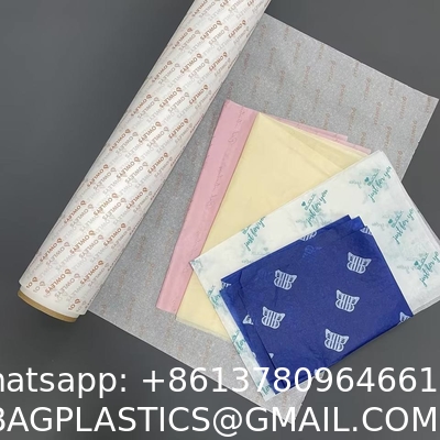 A Roll Of 50cm X 75cm Custom Logo Printed Tissue Paper / Gift Wrap / Wrapping Paper Sheets With Logo