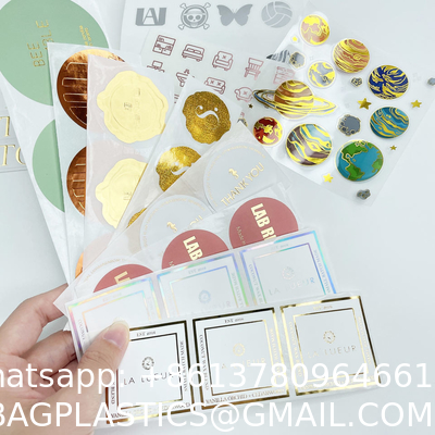 Customized Logo Made Label Holographic Sticker Rainbow Effect Custom Hologram Sticker