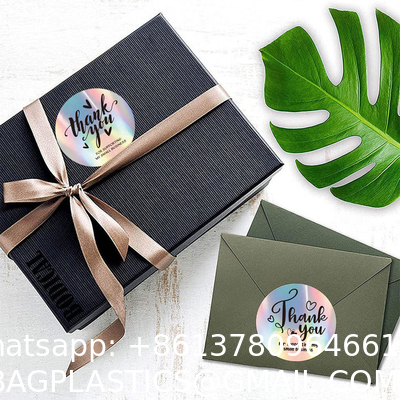 Personalized Custom Logo Printing Laser Film Labels Rainbow Reflective Foil Hologram Sticker Adhesive Holographic