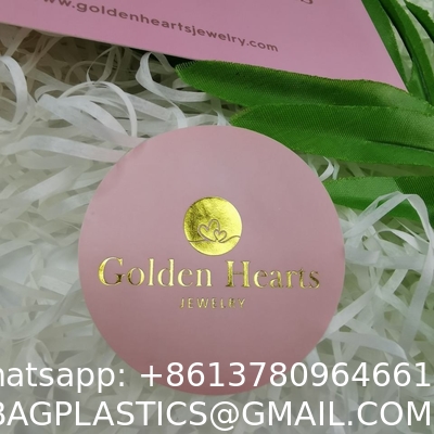 Luxury Customized Print Special Paper Labels Vinyl Clear Transparent Shiny Gold Foil Stamping Self Adhesive Labels