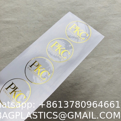 Luxury Customized Print Special Paper Labels Vinyl Clear Transparent Shiny Gold Foil Stamping Self Adhesive Labels