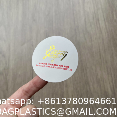 China Factory WholeSale Waterproof Custom Label Special Shape Black Rose Gold Logo Adhesive Stickers