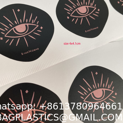 China Factory WholeSale Waterproof Custom Label Special Shape Black Rose Gold Logo Adhesive Stickers