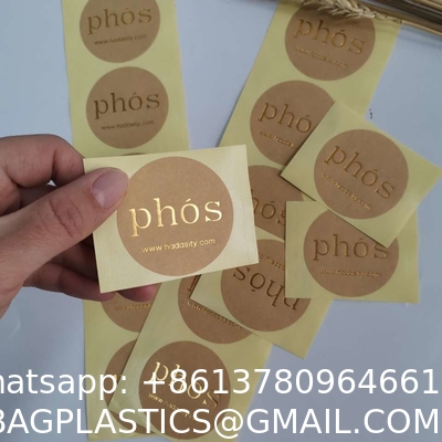 MOQ Custom Good Quality Transparent Gold Printing Waterproof Die Cut Logo Stickers For Cosmetics