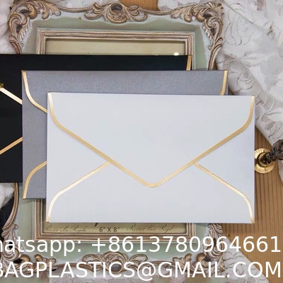 Custom Logo Print Classic Envelope With Thank You / Weeding Card / Gift /Business Card With Stamp