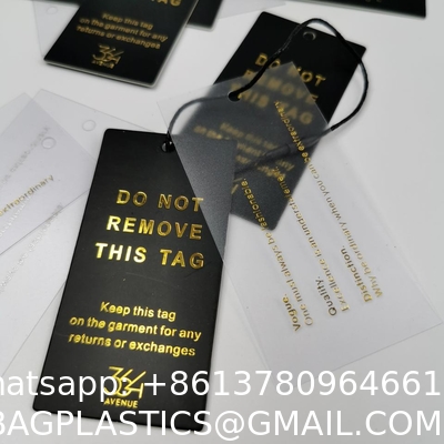 Wholesale Cloth Tag Gold Foil Printing Tag For Garment Jeans Customized Coated Paper Hangtag For Clothing Own Logo