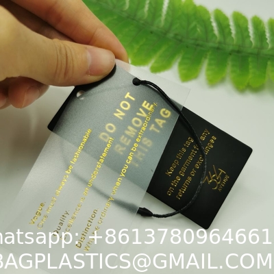 Wholesale Cloth Tag Gold Foil Printing Tag For Garment Jeans Customized Coated Paper Hangtag For Clothing Own Logo