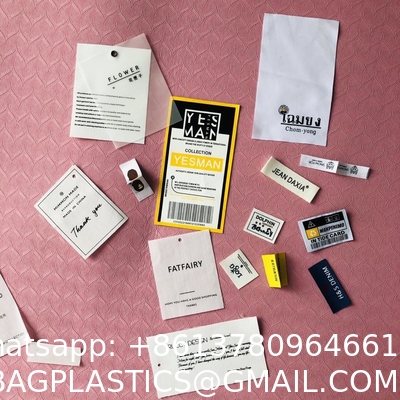 Wholesale Cloth Tag Gold Foil Printing Tag For Garment Jeans Customized Coated Paper Hangtag For Clothing Own Logo