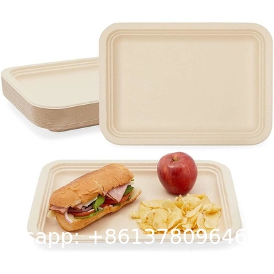 600ml Biodegradable & Compostable Sugarcane Take Away Bagasse Biodegradable Paper Take Out Food Container Disposable