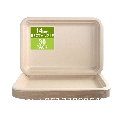 600ml Biodegradable & Compostable Sugarcane Take Away Bagasse Biodegradable Paper Take Out Food Container Disposable
