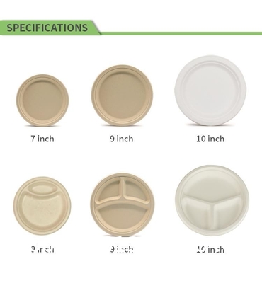 Biodegradables Disposable Biodegradable Bagasse Sugarcane Paper Plates And Cups Tableware Dinnerware Set