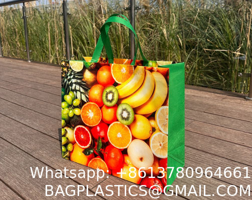 Manufacturer Factory Wholesale Eco Reusable RPET Tote Custom Logo Pattern Printing Portable Shopping Bag