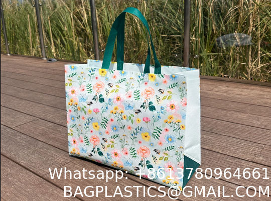 Reusable Polypropylene Packaging Laminated ECO PP Woven Bag Shopping Tote REPT PP Woven Bag With Custom Logo