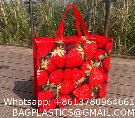 Reusable Polypropylene Packaging Laminated ECO PP Woven Bag Shopping Tote REPT PP Woven Bag With Custom Logo