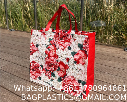 Reusable Polypropylene Packaging Laminated ECO PP Woven Bag Shopping Tote REPT PP Woven Bag With Custom Logo