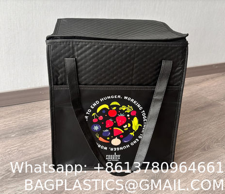 Insulate Bag Pack Take Out Custom Logo Large Freezer Heavy Duty Insulated Restaurant Heated Food Delivery Bag Extra Large
