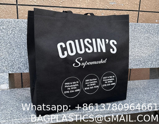 Tote Bags Custom Printed Recyclable Fabric Non Woven Shopping Bags With Logo Bolsas Ecologicas Advertising Packing Gift Use Pattern Type Letter
