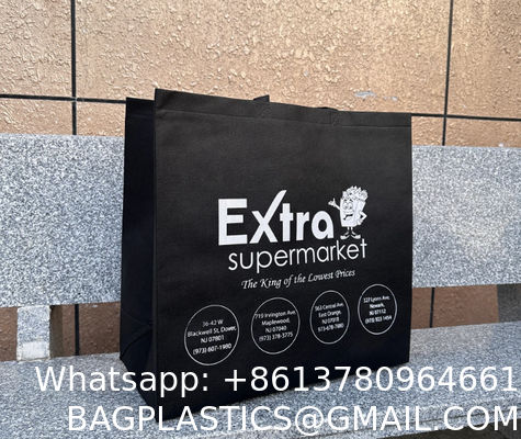 Tote Bags Custom Printed Recyclable Fabric Non Woven Shopping Bags With Logo Bolsas Ecologicas Advertising Packing Gift Use Pattern Type Letter