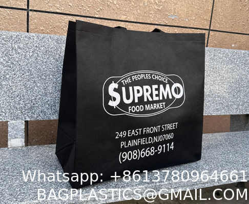 Tote Bags Custom Printed Recyclable Fabric Non Woven Shopping Bags With Logo Bolsas Ecologicas Advertising Packing Gift Use Pattern Type Letter