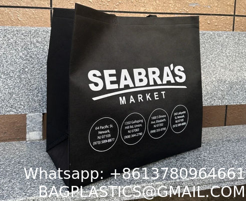Tote Bags Custom Printed Recyclable Fabric Non Woven Shopping Bags With Logo Bolsas Ecologicas Advertising Packing Gift Use Pattern Type Letter