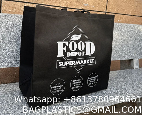 Tote Bags Custom Printed Recyclable Fabric Non Woven Shopping Bags With Logo Bolsas Ecologicas Advertising Packing Gift Use Pattern Type Letter